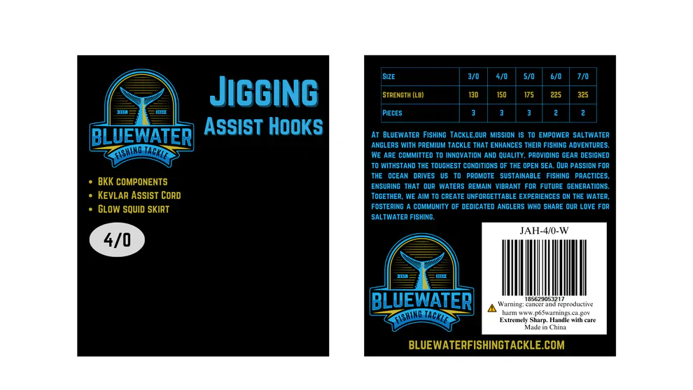 Bluewater Fishing Tackle Jigging Assist Hooks - Image 3