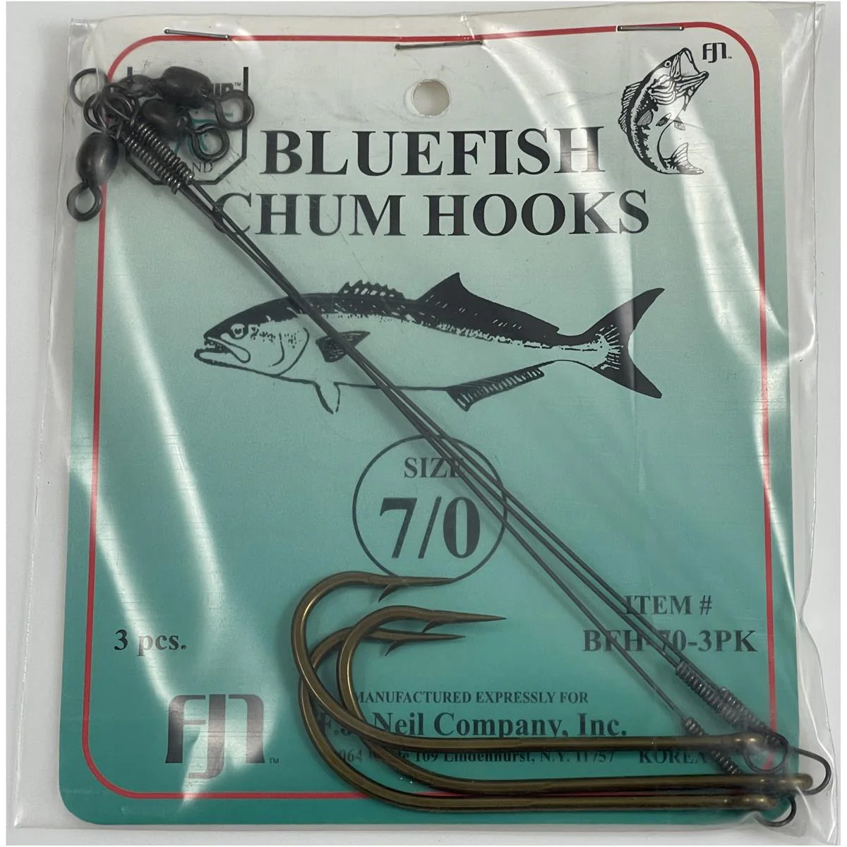 Dolphin Bluefish Chum Hooks With 6" Wire Leader - Image 3