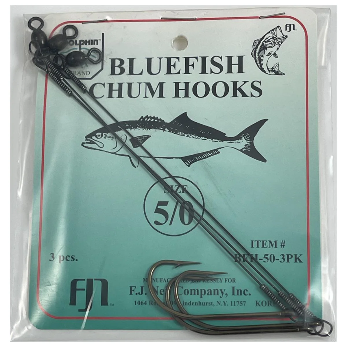 Dolphin Bluefish Chum Hooks With 6" Wire Leader - Image 4