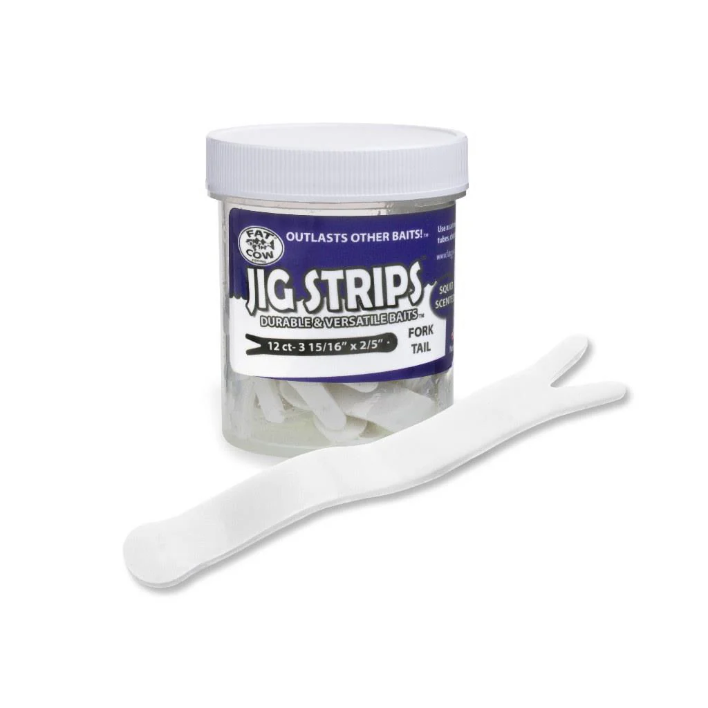 Fat Cow Jig Strips Fork Tail - 3-15/16" x 2/5" - Image 3