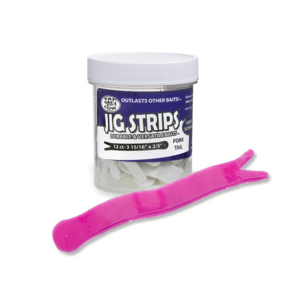 Fat Cow Jig Strips Fork Tail - 3-15/16" x 2/5" - Image 4
