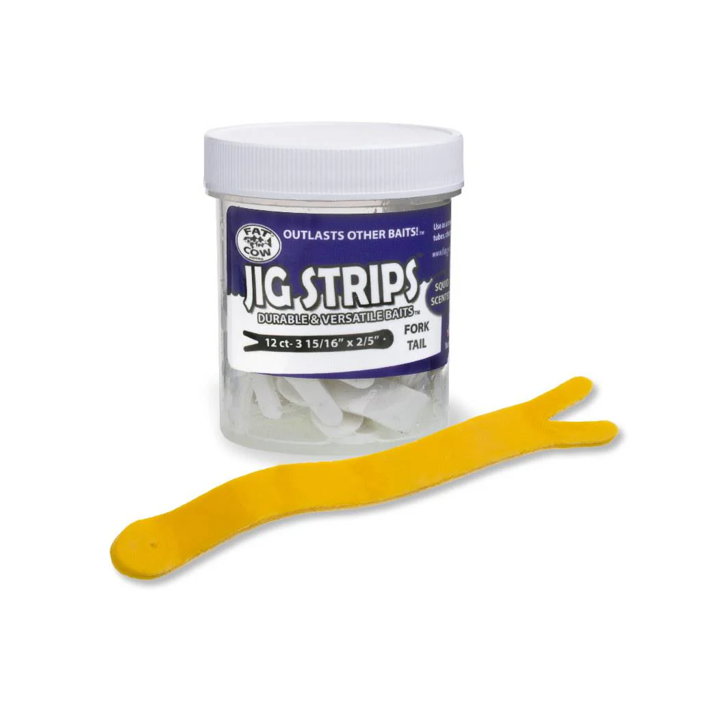 Fat Cow Jig Strips Fork Tail - 3-15/16" x 2/5" - Image 6