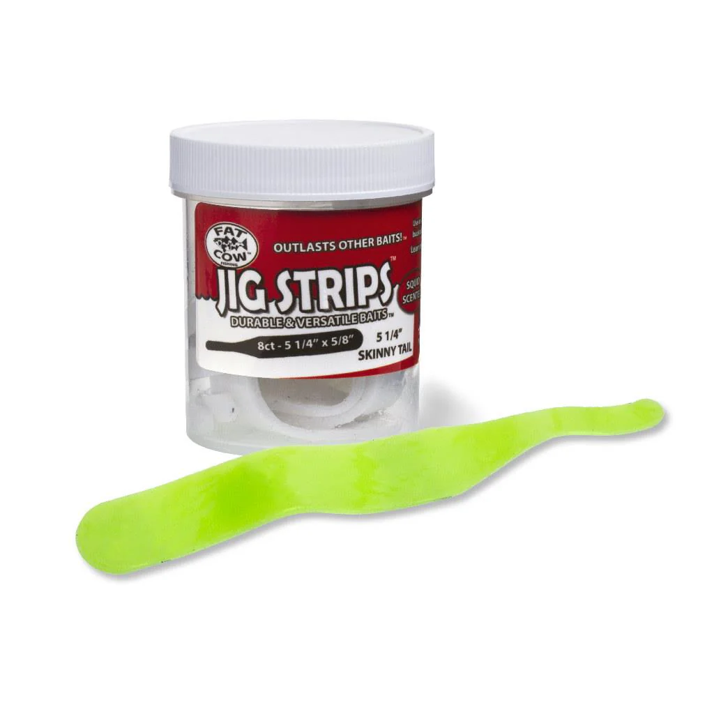 Fat Cow Jig Strips Skinny Tail -  5 1/4" x 5/8" - Image 3