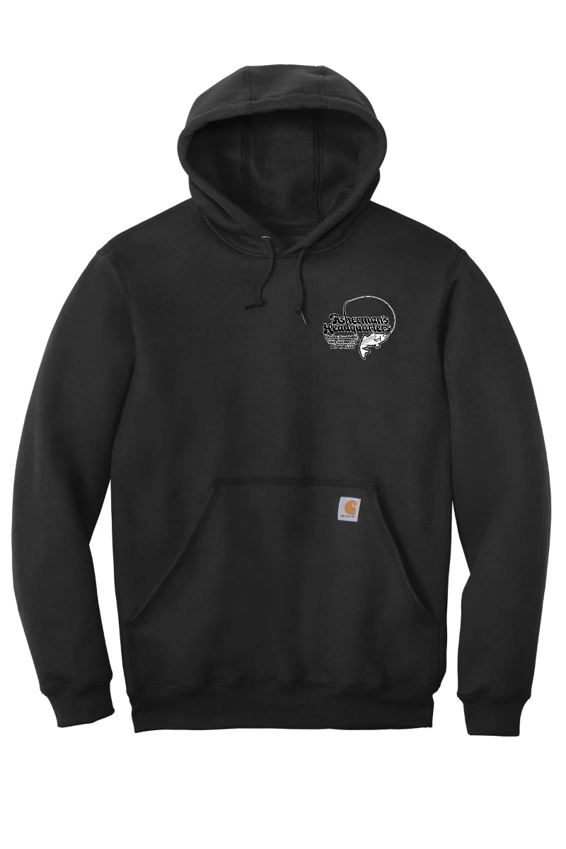 Fish Heads Bass Water Lines Carhartt Midweight Hoodie - Image 3