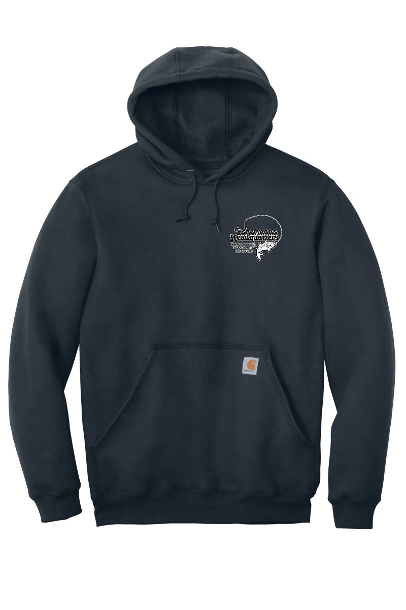 Fish Heads Bass Water Lines Carhartt Midweight Hoodie - Image 4
