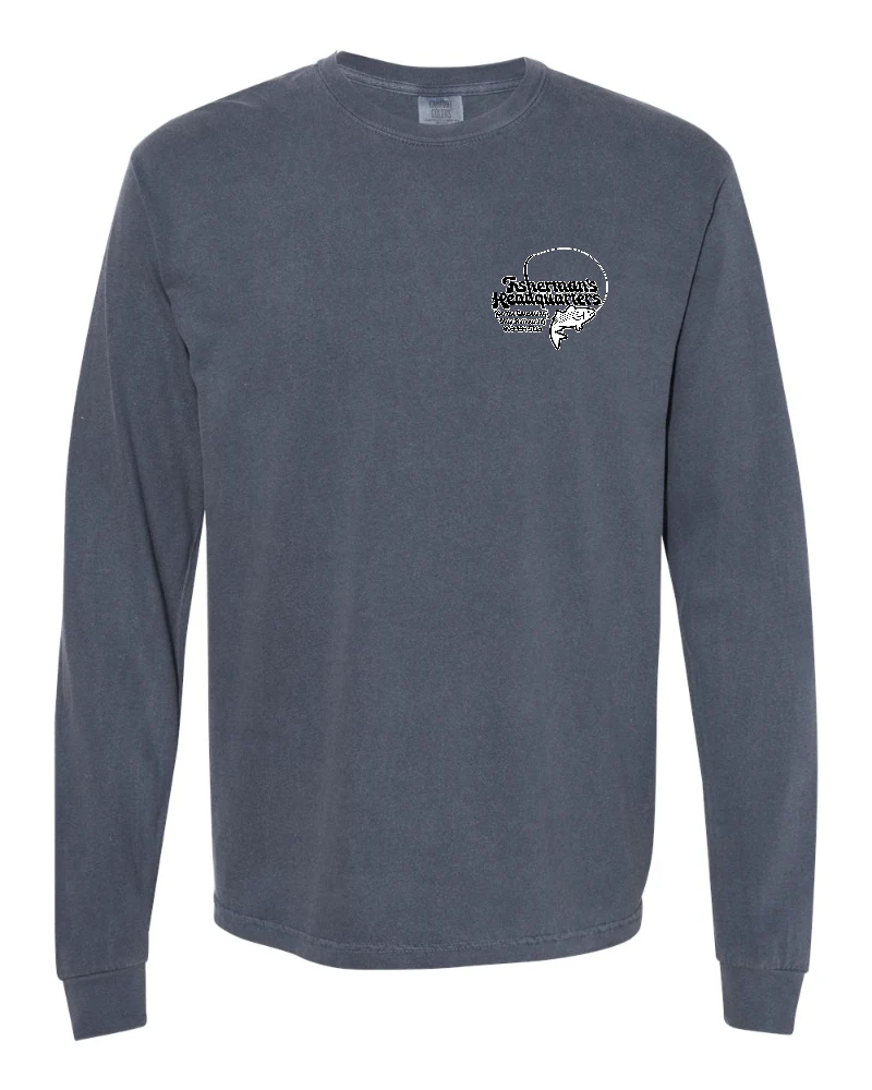 Fish Heads Bass Water Lines Comfort Colors Long Sleeve - Image 4
