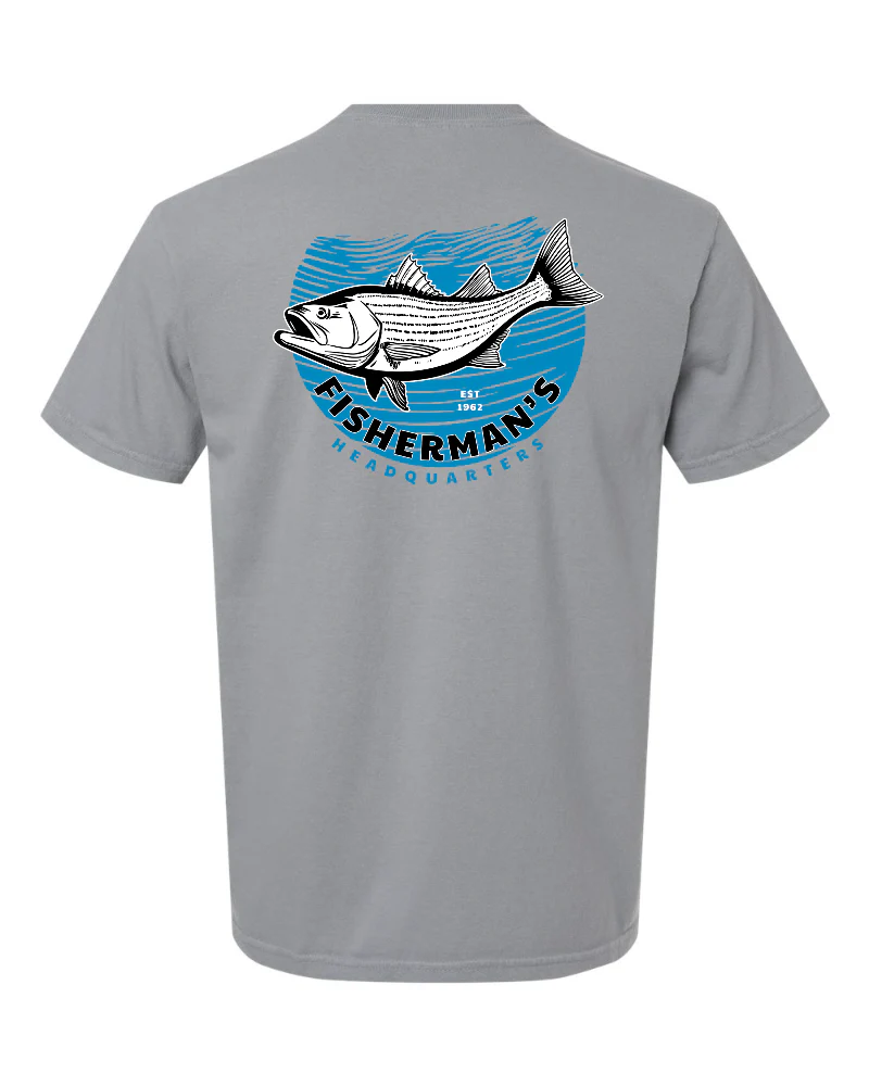 Fish Heads Bass Water Lines Comfort Colors T-Shirt - Image 7