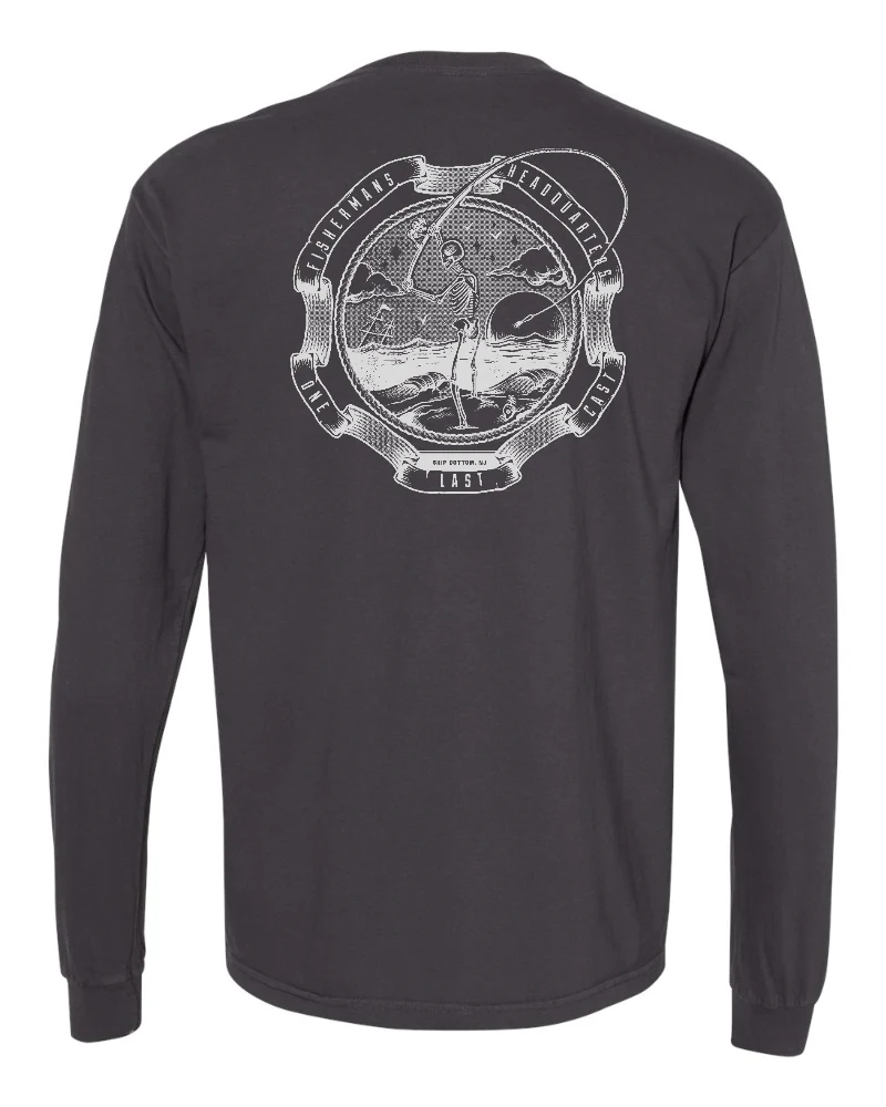 Fish Heads One Last Cast Comfort Colors Long Sleeve Shirt - Image 4