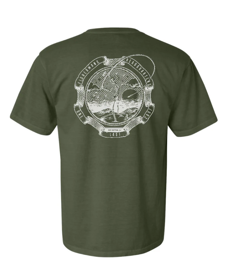 Fish Heads One Last Cast Comfort Colors Short Sleeve Shirt - Image 3
