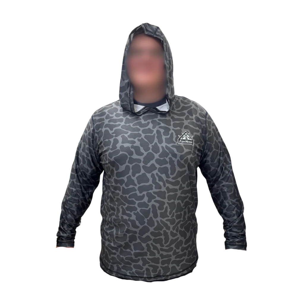 Fish Heads Triple Tuna Tail Long Sleeve Hooded Performance Shirt - Image 3