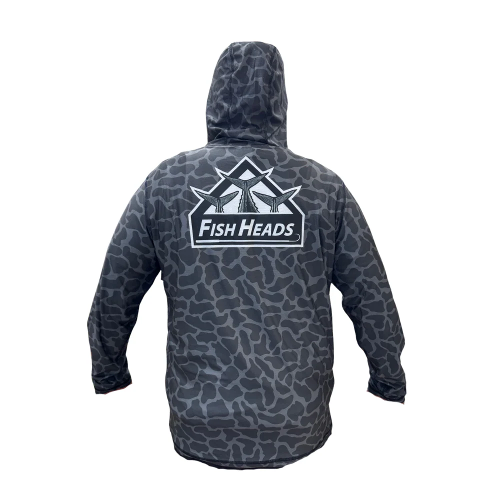 Fish Heads Triple Tuna Tail Long Sleeve Hooded Performance Shirt - Image 4