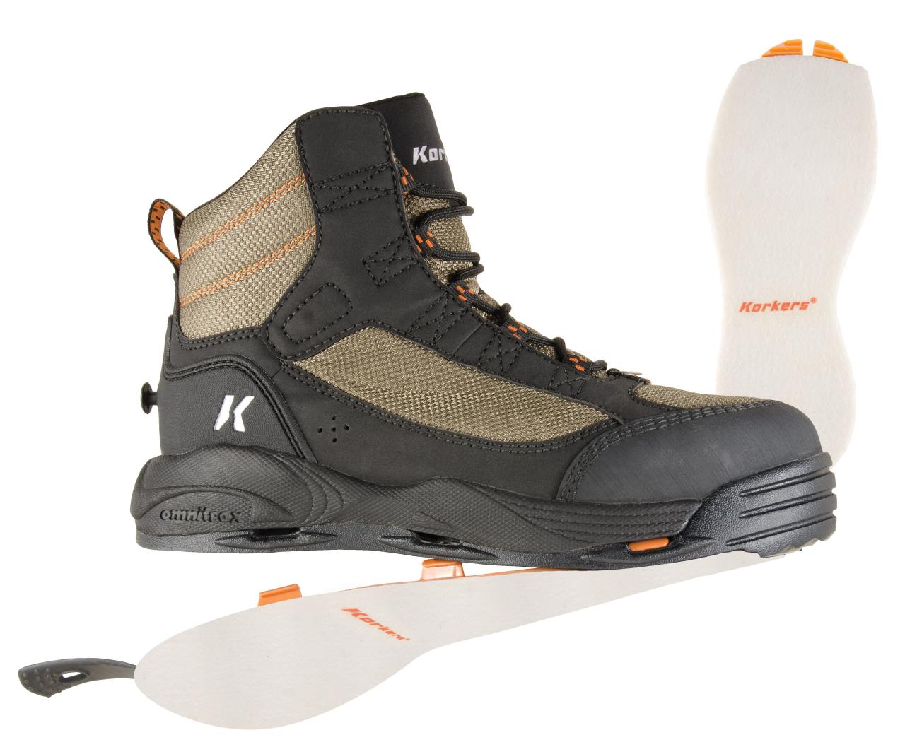 Korkers Greenback Wading Boot w/ Felt & Kling-On Soles