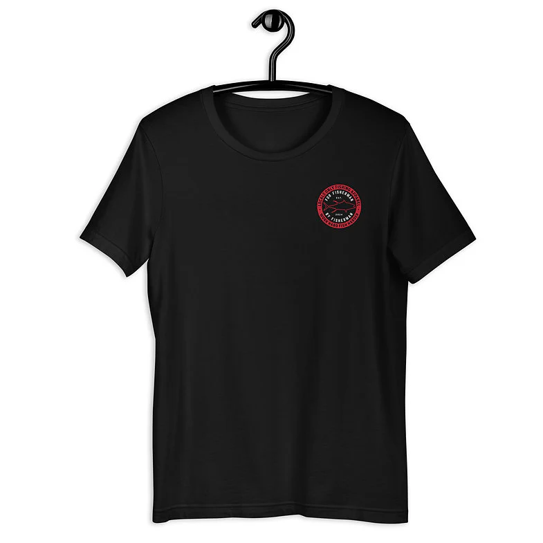 Locals Only Work Hard Fish Harder T-Shirt - Image 2
