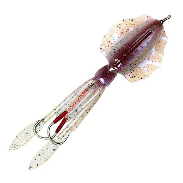 Lunkerhunt MPRS 5.25" Mantle Pre-Rigged Squid 3/0 anodized circle hooks, 1.5oz - Image 2