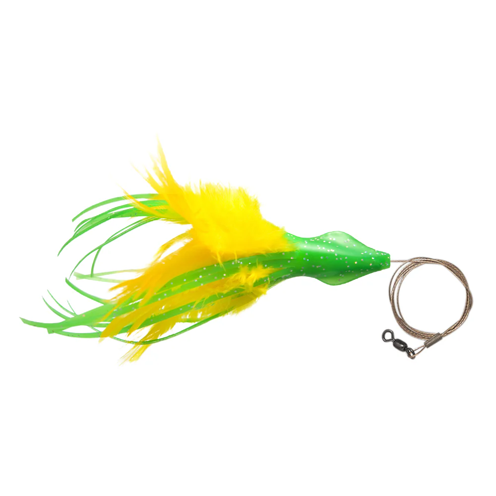 No Alibi Dolphin Delight Trolling Lure Rigged on Cable - Image 2