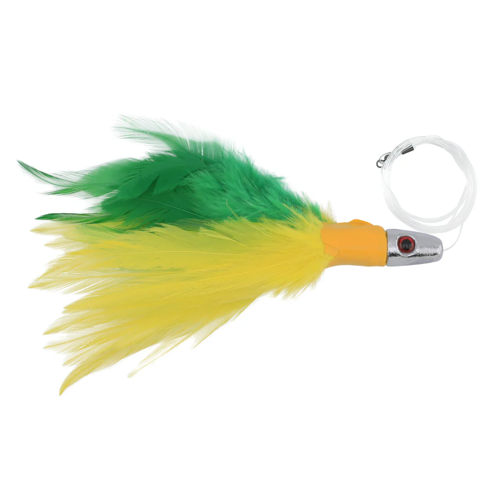 No Alibi Trolling Feather Lure Rigged on Mono - Image 2