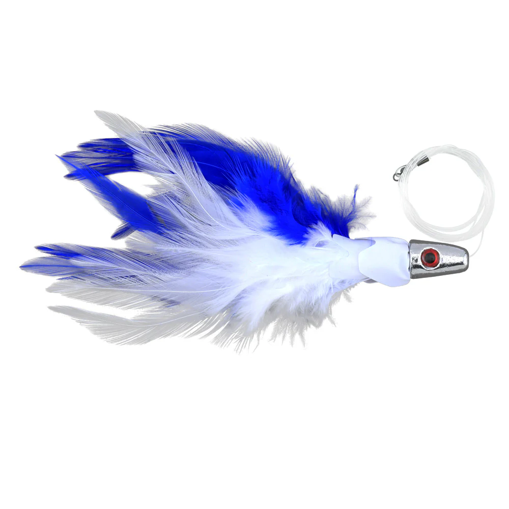 No Alibi Trolling Feather Lure Rigged on Mono - Image 3