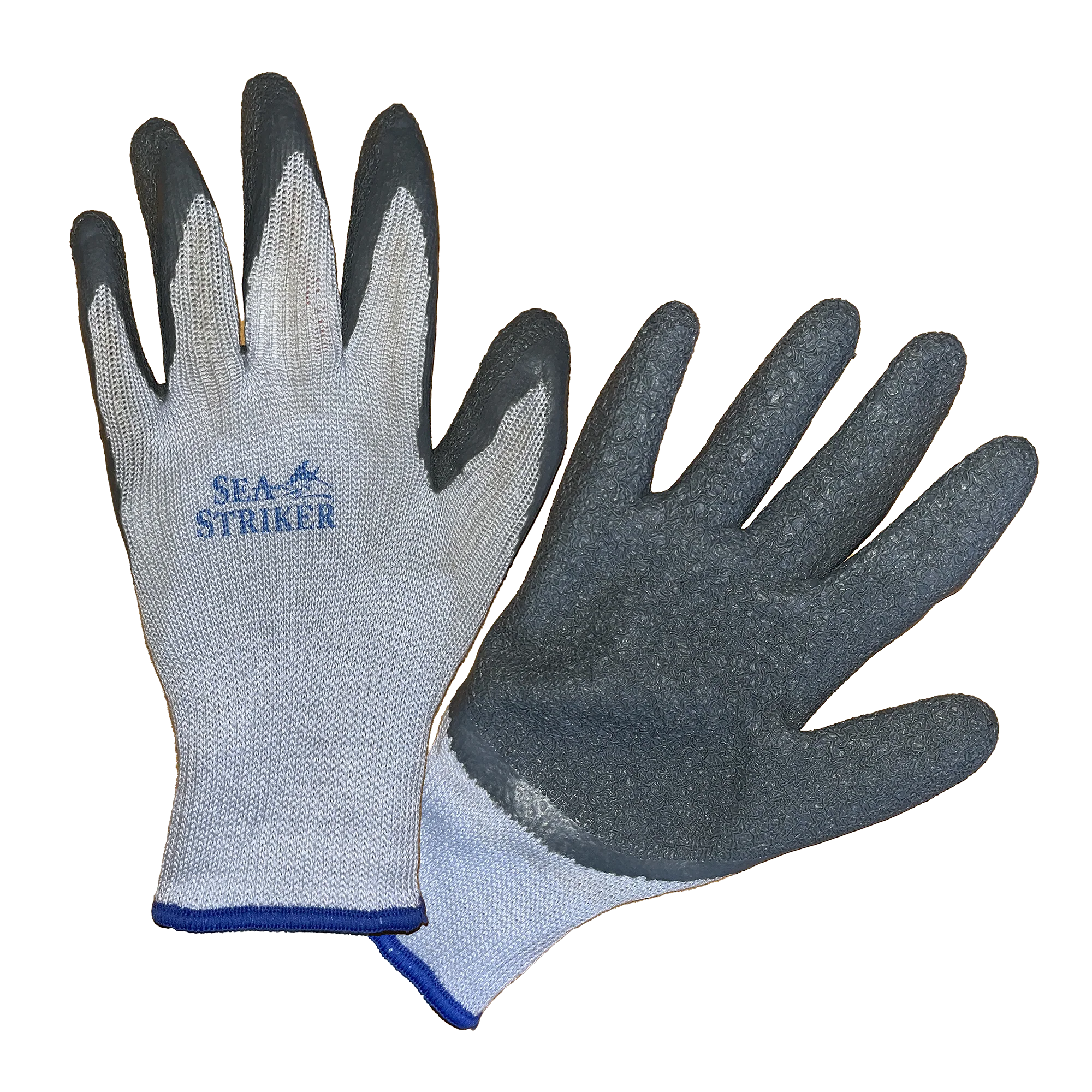 Sea Striker Men's Gray Knit Coated Gripper Gloves