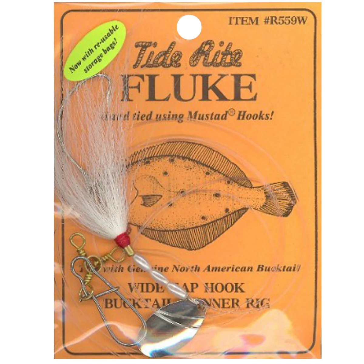 Tide Rite R559 Wide Gap Hook Bucktail Spinner Fluke Rig - Image 2