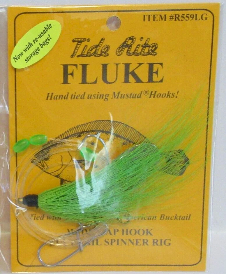 Tide Rite R559 Wide Gap Hook Bucktail Spinner Fluke Rig - Image 4
