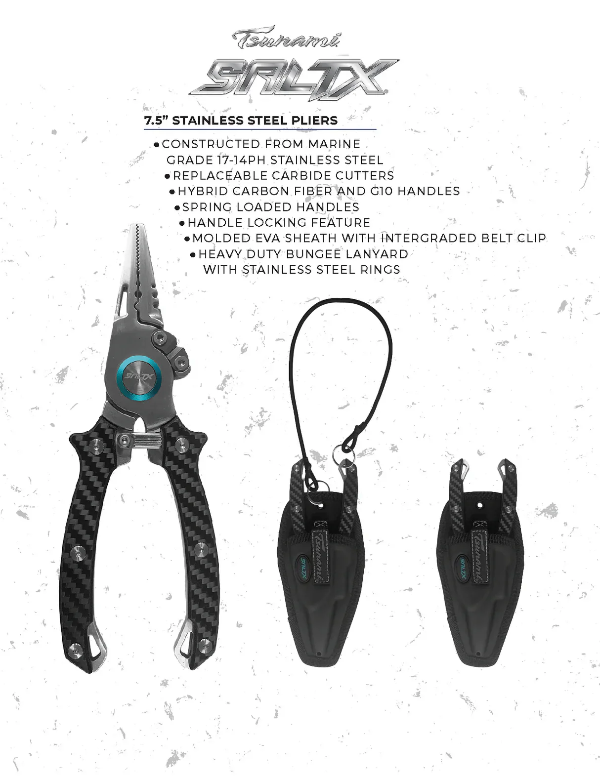 Tsunami SaltX 7.5" Stainless Steel Pliers - Image 2