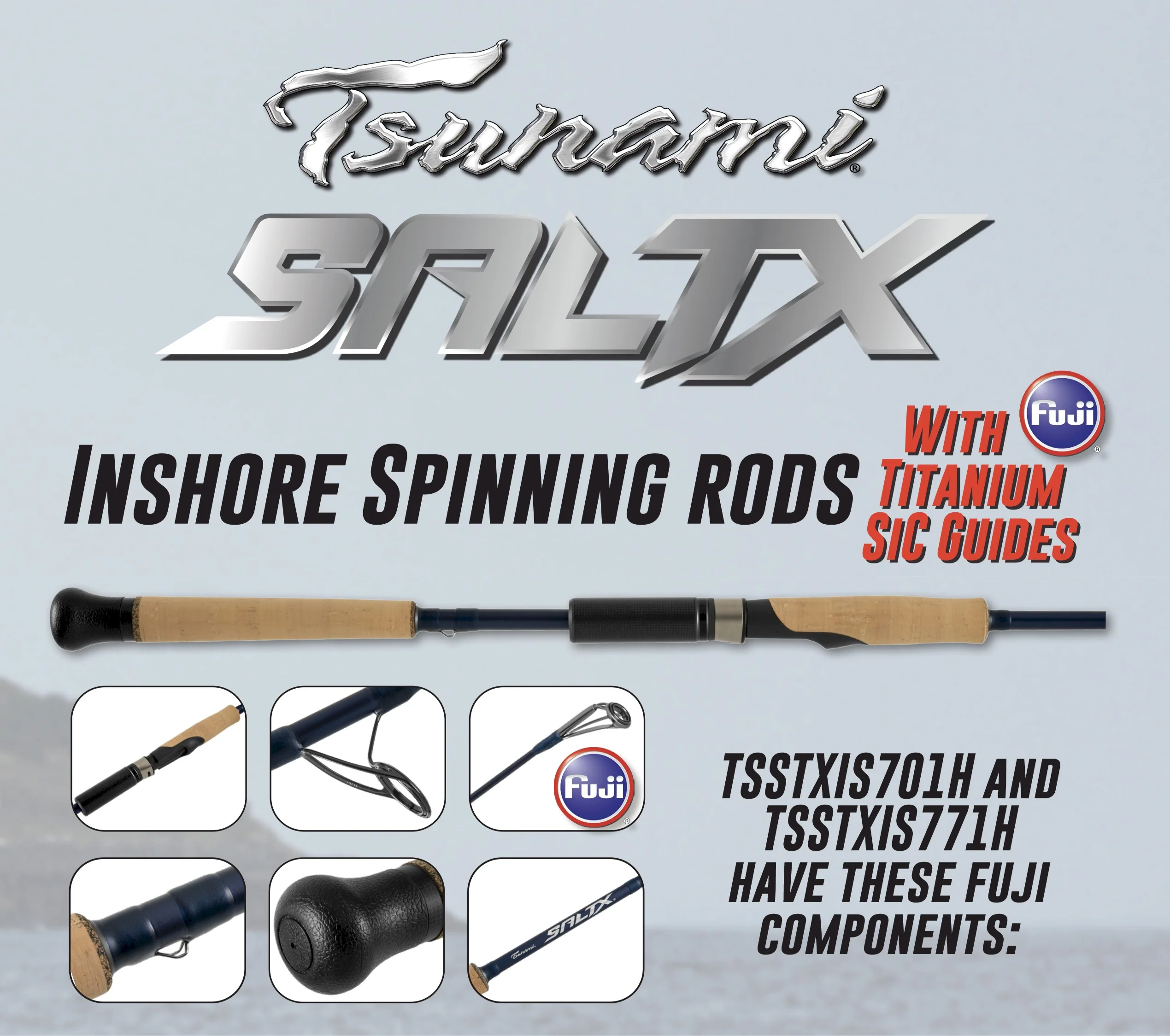 Tsunami SaltX Inshore Spinning Rods - Image 3
